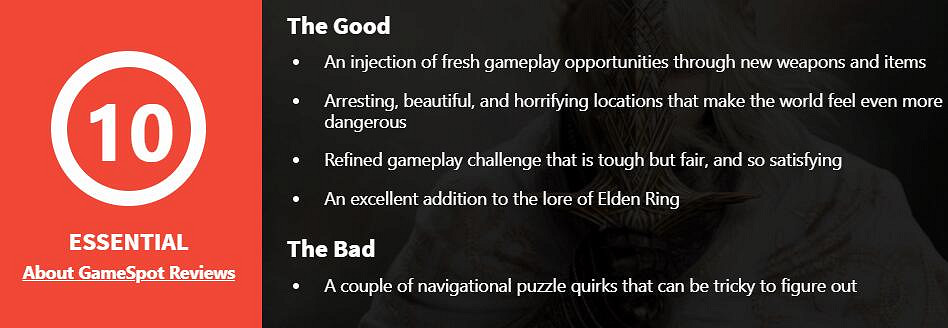 《艾爾登法環》黃金樹幽影IGN評分分享 《艾爾登法環》黃金樹幽影IGN評分分享