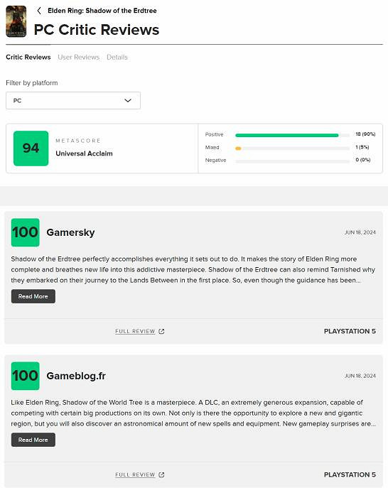 《艾爾登法環》黃金樹幽影IGN評分分享 《艾爾登法環》黃金樹幽影IGN評分分享
