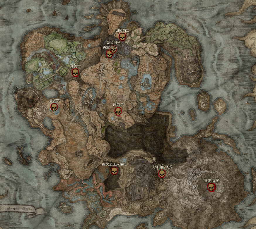 《艾爾登法環》黃金樹之影全地圖Boss位置一覽 《艾爾登法環》黃金樹之影全地圖Boss位置一覽