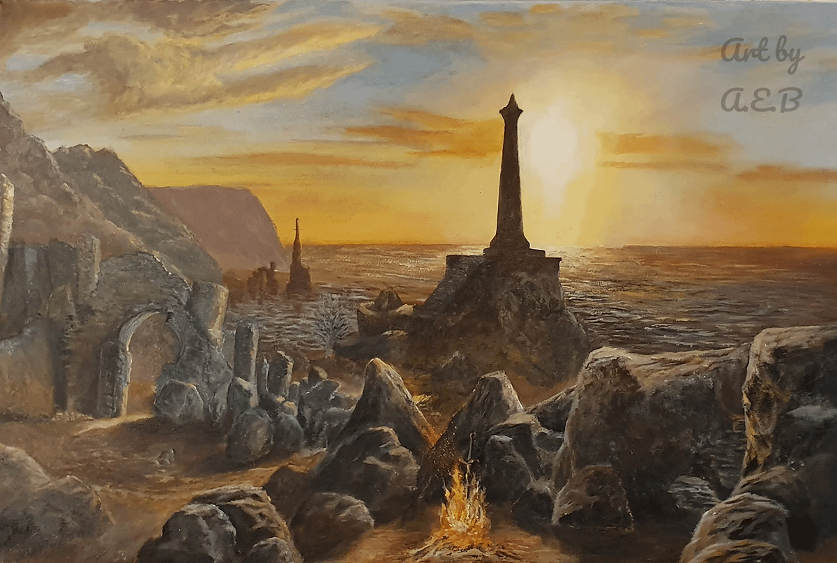 畫面超美！粉絲創作《艾爾登法環》DLC超大油畫作品