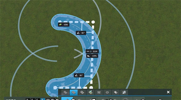 《大都會：天際2》畫圓方法