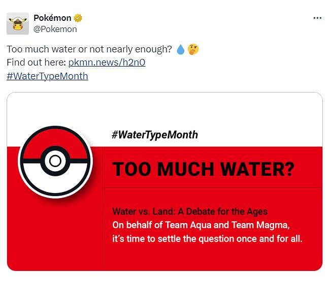 寶可夢官方玩梗:IGN因為遊戲裡“水太多了”給差評 寶可夢官方玩梗:IGN因為遊戲裡“水太多了”給差評