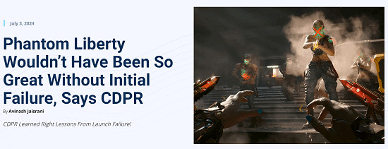 CDPR:《電馭叛客2077》的負面反饋 造就出色的資料片 CDPR:《電馭叛客2077》的負面反饋 造就出色的資料片