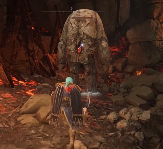 《艾爾登法環》熔岩管鍛造遺跡石頭人打法介紹