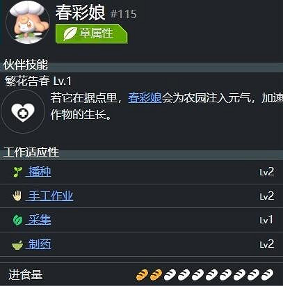 《幻獸帕魯》春彩娘屬性與棲息地分享