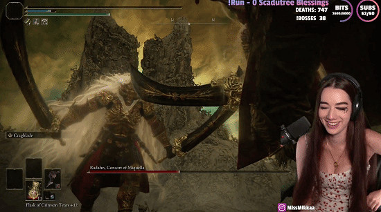 一次兩個?《艾爾登法環》美女主播遇到兩個拉塔恩 一次兩個?《艾爾登法環》美女主播遇到兩個拉塔恩