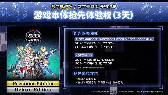 《刀劍神域 碎夢邊境》將於2024年10月3日上市!公開最新宣傳影片及版本情報 《刀劍神域 碎夢邊境》將於2024年10月3日上市!公開最新宣傳影片及版本情報