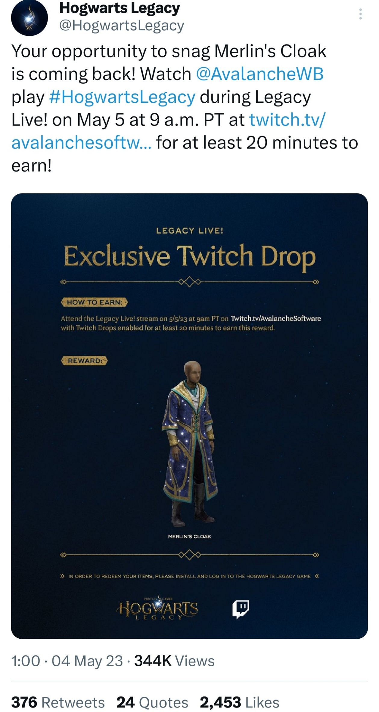 《霍格華茲的傳承》梅林鬥篷怎麽獲取？梅林鬥篷領取方法介紹