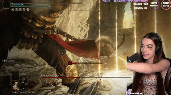 一次兩個?《艾爾登法環》美女主播遇到兩個拉塔恩 一次兩個?《艾爾登法環》美女主播遇到兩個拉塔恩