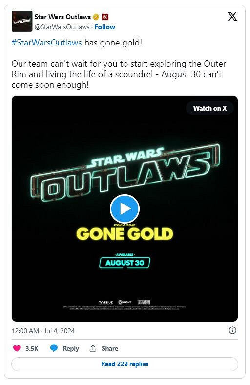 《星際大戰:亡命之徒》開發完畢 開始送廠壓盤 《星際大戰:亡命之徒》開發完畢 開始送廠壓盤