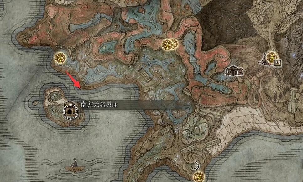《艾爾登法環》黃金樹幽影無名靈廟位置地圖示示