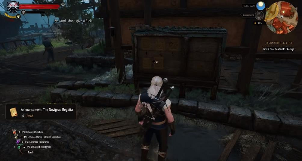 玩家恢複《巫師3》被刪內容:包含未推出的賽船小遊戲 玩家恢複《巫師3》被刪內容:包含未推出的賽船小遊戲