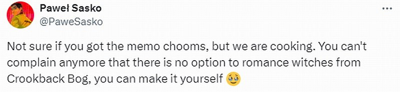 CDPR慶祝Mod編輯器上線:可以和三姐妹談戀愛了 CDPR慶祝Mod編輯器上線:可以和三姐妹談戀愛了