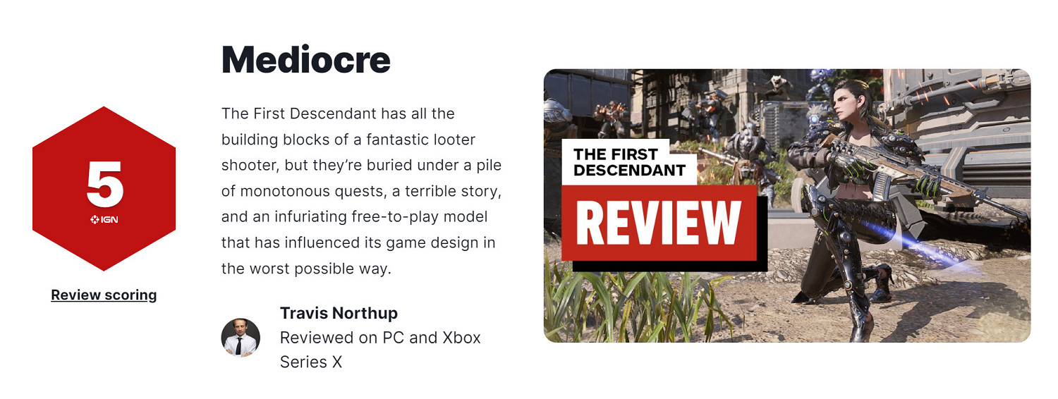 《第一後裔》IGN評分5分 爽快射擊也救不了類型化設計