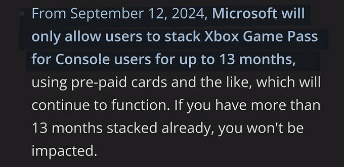 不能薅羊毛了! Xbox Game Pass (XGP) 累積時長被限制:不能一次買3年了 不能薅羊毛了! Xbox Game Pass (XGP) 累積時長被限制:不能一次買3年了