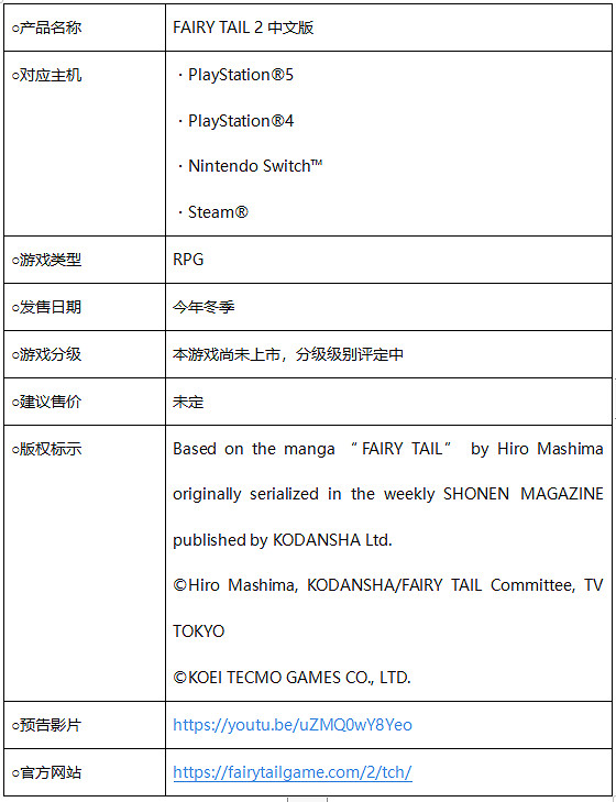 公開原作漫畫家「真島浩」新繪主視覺與預告影片～前作『FAIRY TAIL』下載版特惠活動同步實施中～