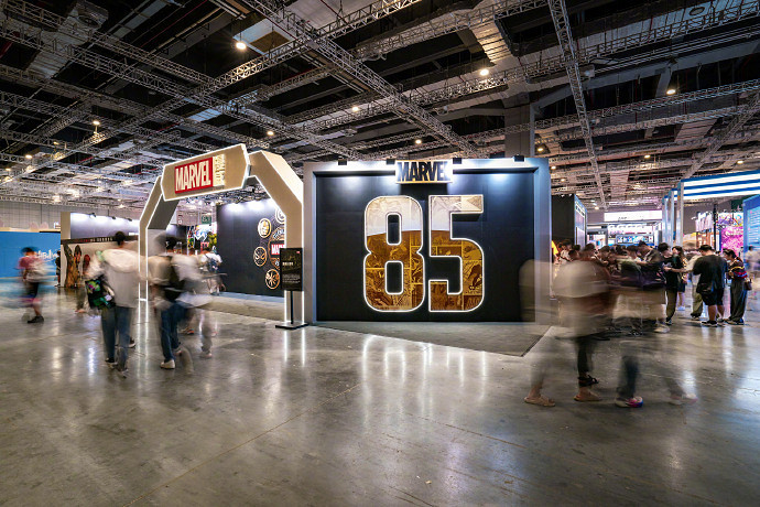 BW 2024：漫威85周年主題展台圖賞！現場周邊模型展示