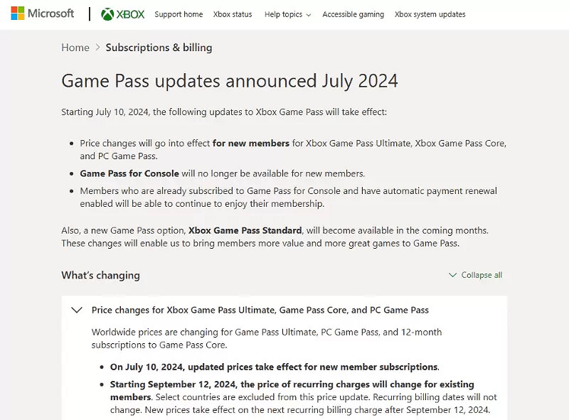 「 Xbox Game Pass (XGP) 」價格連續調漲 GP 主機版將由  Xbox Game Pass (XGP)  標準版取代