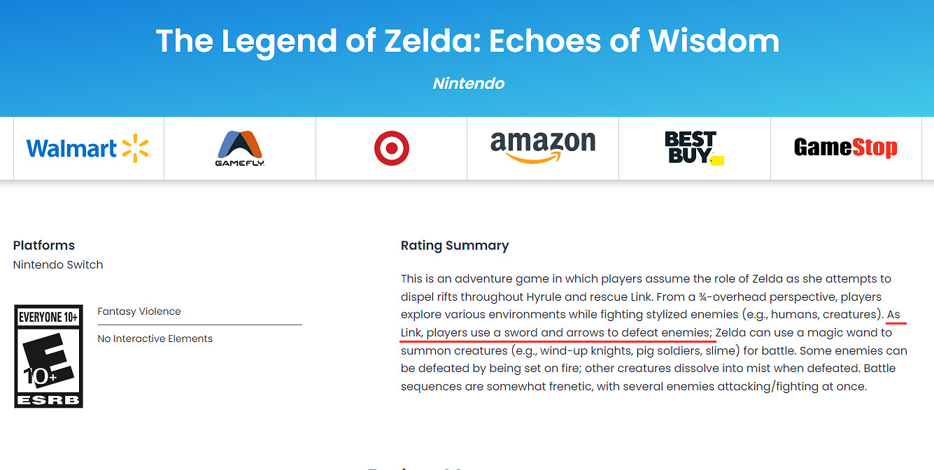 林克可操作?《塞爾達傳說:智慧的再現》通過ESRB 林克可操作?《塞爾達傳說:智慧的再現》通過ESRB