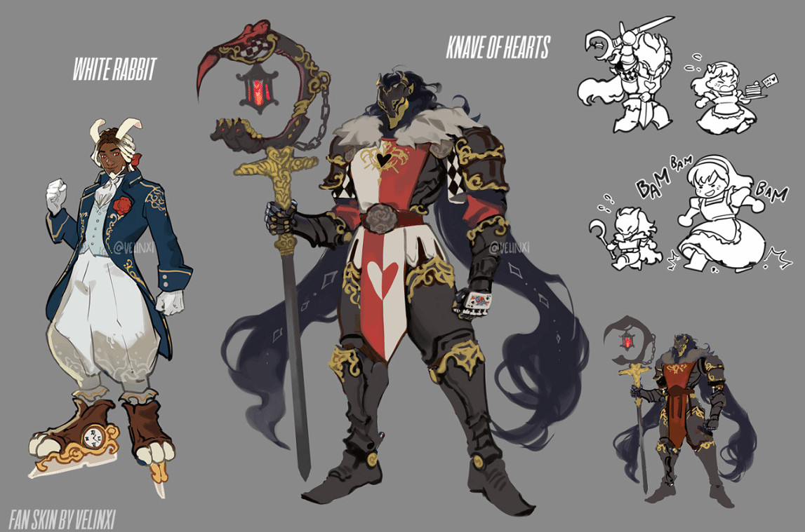 《OW》×《愛麗絲夢遊仙境》同人皮膚 愛麗絲化身DVA