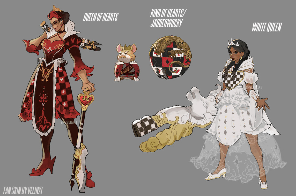 《OW》×《愛麗絲夢遊仙境》同人皮膚 愛麗絲化身DVA