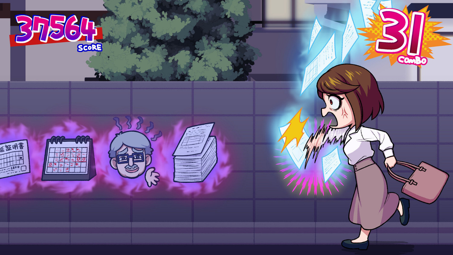 解壓節奏遊戲《マジギレ限界OLちゃん》Steam頁面 2025年發售