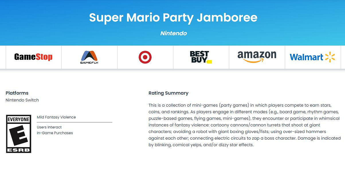 發售穩了!《超級瑪利歐派對:空前盛會》通過ESRB評級 發售穩了!《超級瑪利歐派對:空前盛會》通過ESRB評級