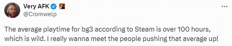 《柏德之門3》Steam平均遊玩時長超100小時 難以置信 《柏德之門3》Steam平均遊玩時長超100小時 難以置信