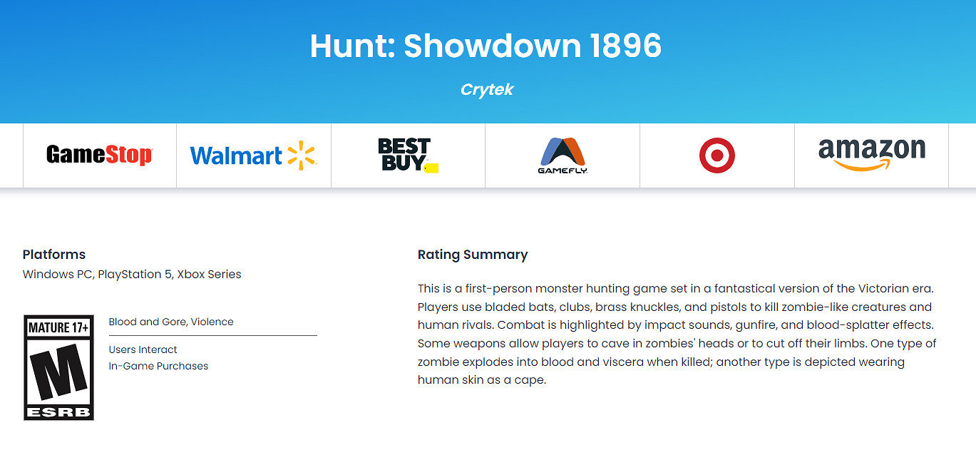 《獵殺：對決1896》獲ESRB評級！或為次世代升級版