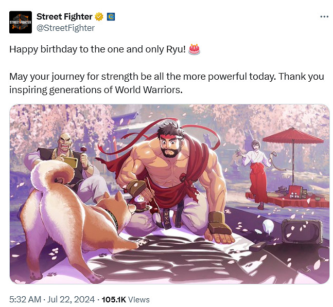 《快打旋風》官方曬出隆生日賀圖：表情呆萌 畫風溫馨