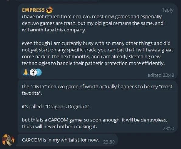 女皇宣布將繼續從事破解工作 D加密遊戲瑟瑟發抖