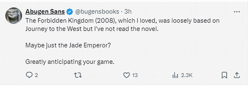 《黑神話》官方詢問老外玩家:除了悟空 你還知道哪些人 《黑神話》官方詢問老外玩家:除了悟空 你還知道哪些人