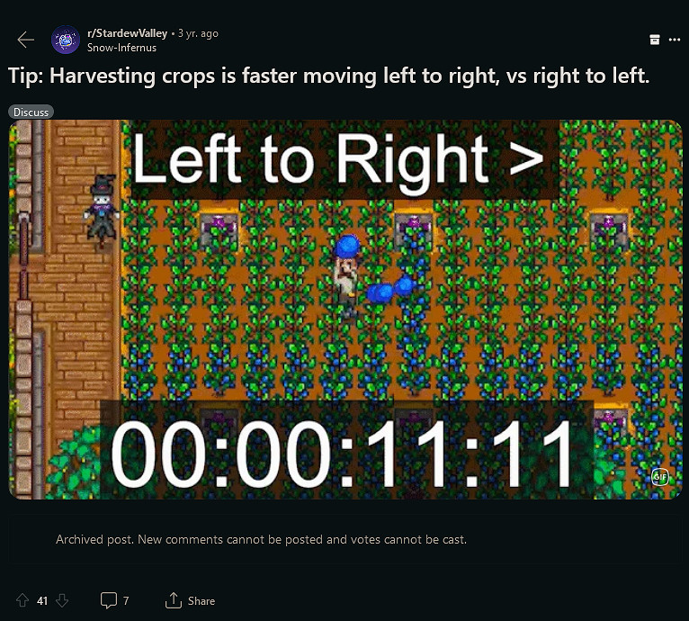 8年後 《星露谷物語》修復從左向右收割更快Bug