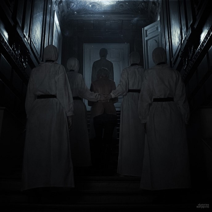 《生化4RE》阿什莉COS 小姐姐被異教徒抓走撕扯按倒