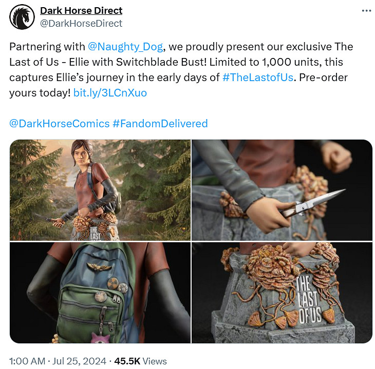 頑皮狗推出《最後生還者》艾莉精美胸像!限量1000件 頑皮狗推出《最後生還者》艾莉精美胸像!限量1000件