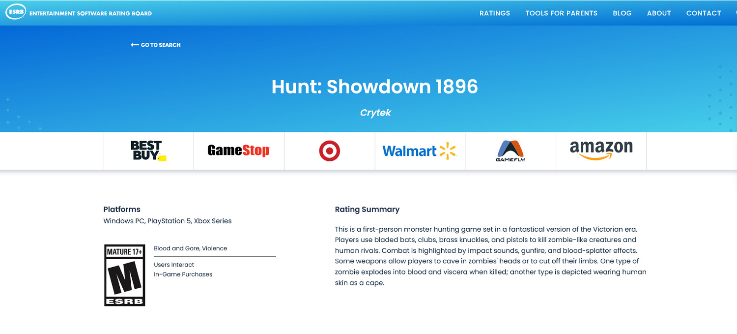 《獵殺：對決1896》獲得ESRB評級 或為次世代升級