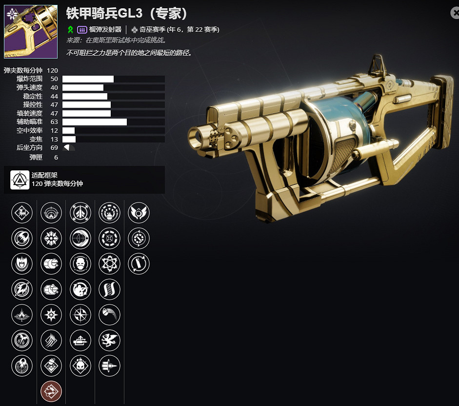 《天命2》年6，第22賽季 鐵甲騎兵GL3（專家）介紹及獲取方法