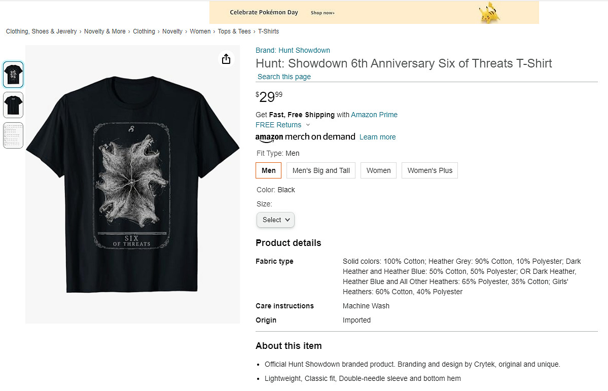 開放世界多人射擊遊戲《獵殺：對決》推出6周年紀念T恤