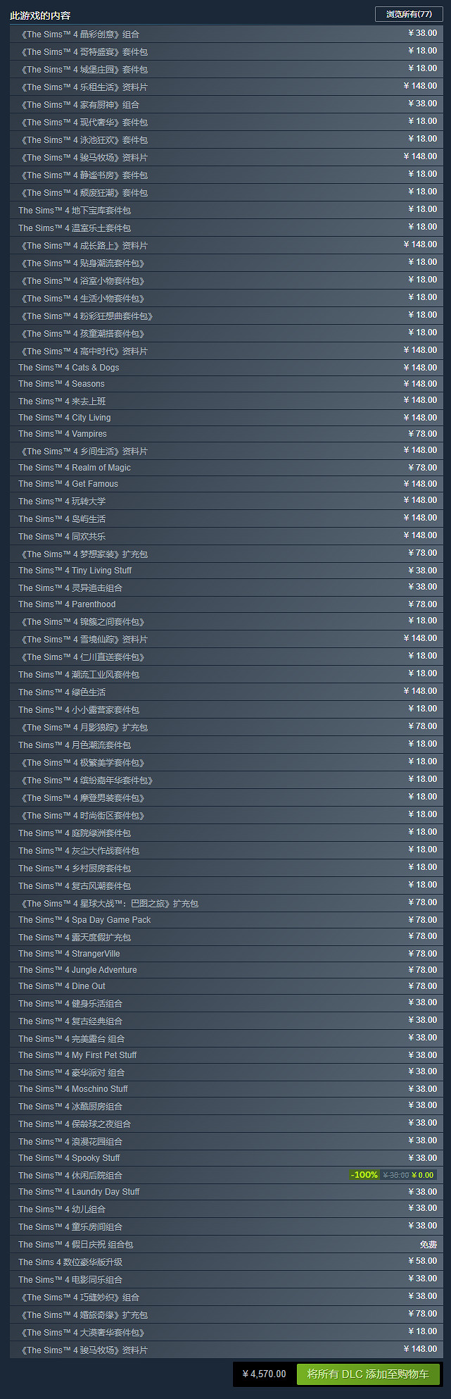 《模擬市民4》Steam各DLC售價永降 本體免費遊玩 《模擬市民4》Steam各DLC售價永降 本體免費遊玩