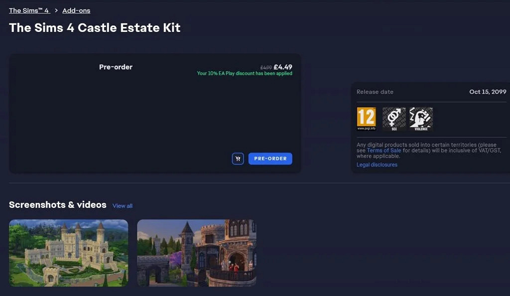 在贏得社區投票八個月後 《模擬市民4》的城堡建造DLC似乎即將推出 在贏得社區投票八個月後 《模擬市民4》的城堡建造DLC似乎即將推出