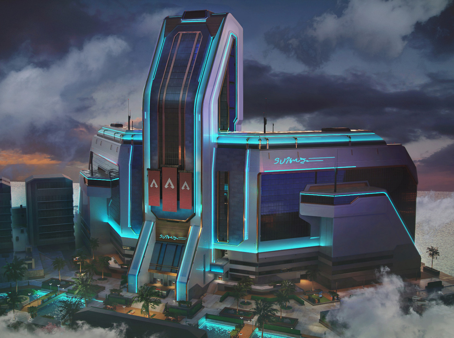 《Apex英雄》新地圖藝術洩露:霓虹燈下的夜景街區 《Apex英雄》新地圖藝術洩露:霓虹燈下的夜景街區