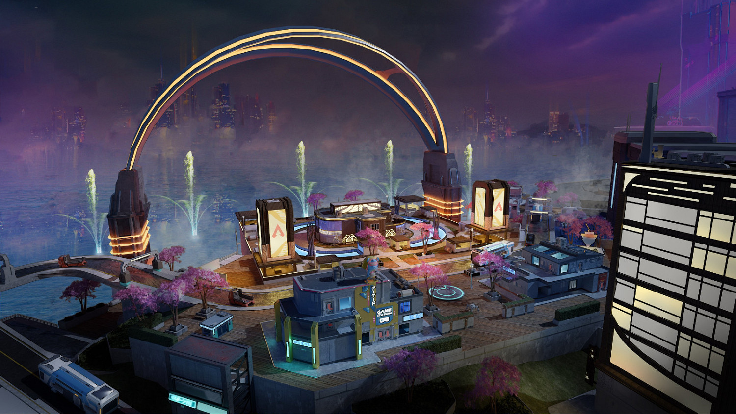 《Apex英雄》新地圖藝術洩露:霓虹燈下的夜景街區 《Apex英雄》新地圖藝術洩露:霓虹燈下的夜景街區