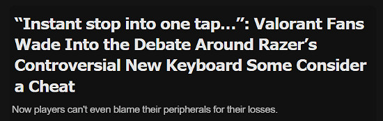 雷蛇鍵盤引爭議:FPS遊戲中的微妙優勢還是潛在作弊? 雷蛇鍵盤引爭議:FPS遊戲中的微妙優勢還是潛在作弊?