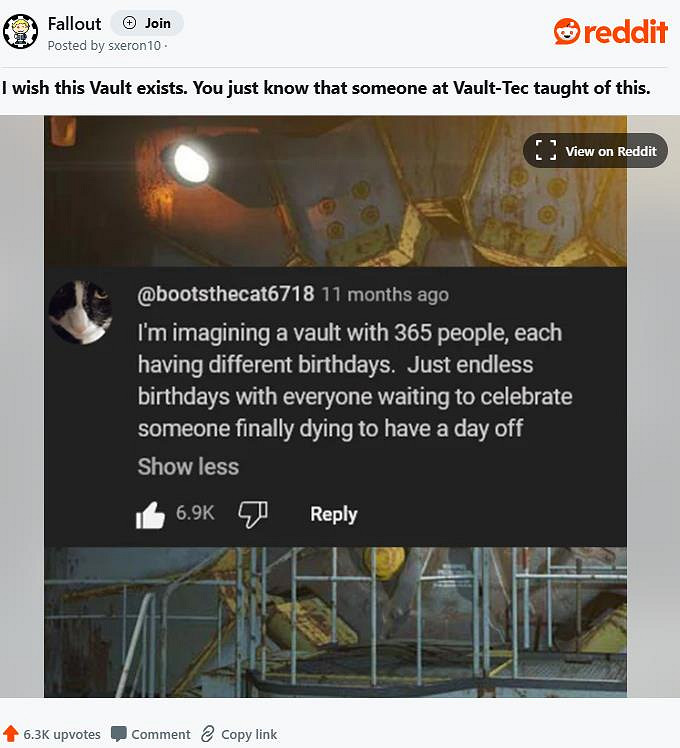 太對味了!《輻射》粉絲分享了一個絕妙的&quot;避難所&quot;創意