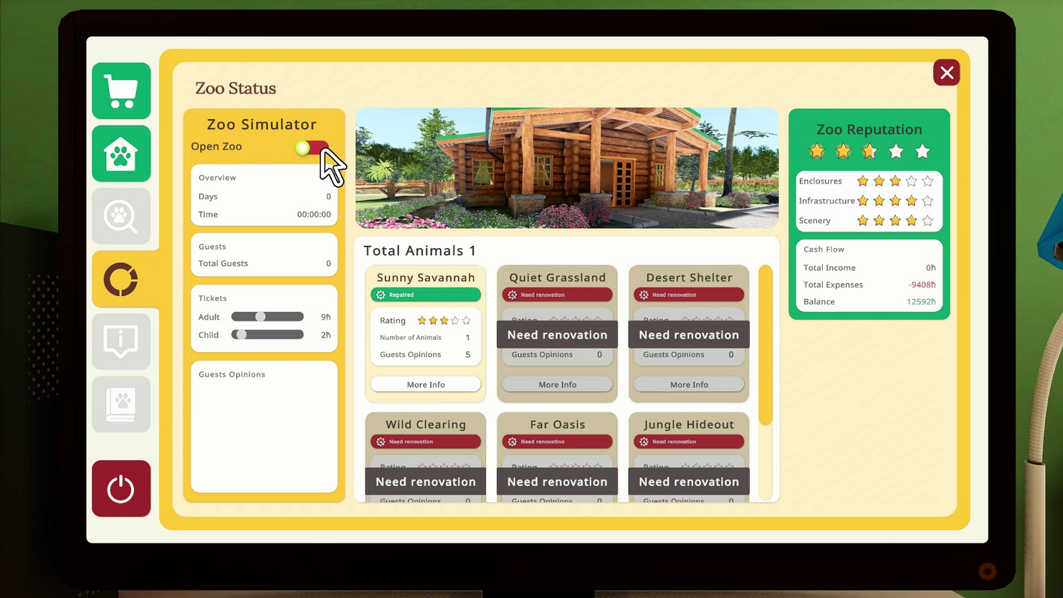 休閒模擬遊戲《動物園模擬器》現已在Steam平台正式推出 獲好評
