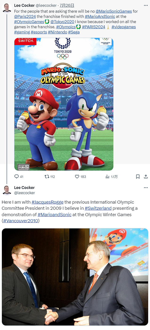 系列開發者稱:《瑪利歐和音速小子奧運會》系列已經完結 系列開發者稱:《瑪利歐和音速小子奧運會》系列已經完結