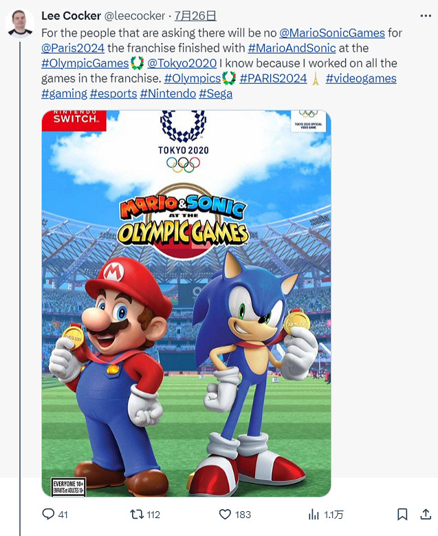 開發者表示《瑪利歐和索尼克奧運會》系列遊戲已完結 開發者表示《瑪利歐和索尼克奧運會》系列遊戲已完結