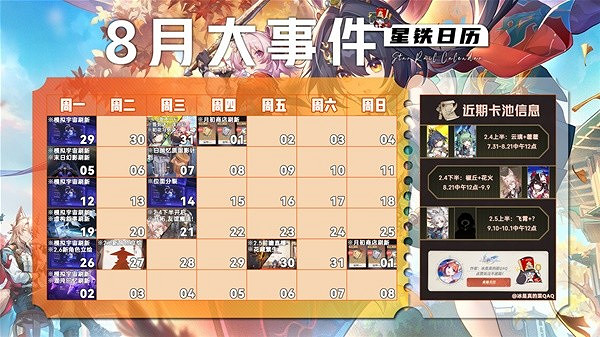 崩壞星穹鐵道8月活動匯總 崩壞星穹鐵道8月活動匯總