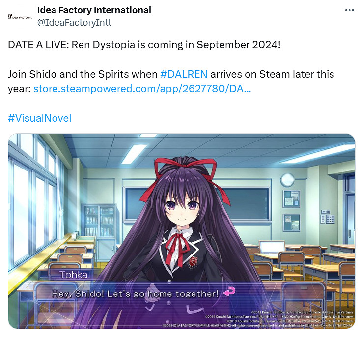 地雷社《約會大作戰:蓮反烏托邦》宣布9月登陸PC! 地雷社《約會大作戰:蓮反烏托邦》宣布9月登陸PC!