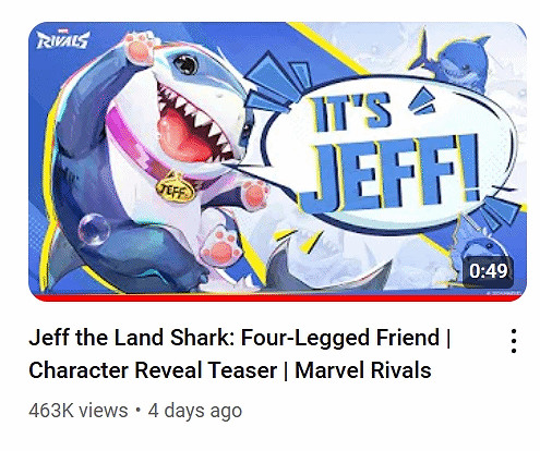 英雄射擊遊戲《漫威爭鋒》新角色陸行鯊傑夫上線